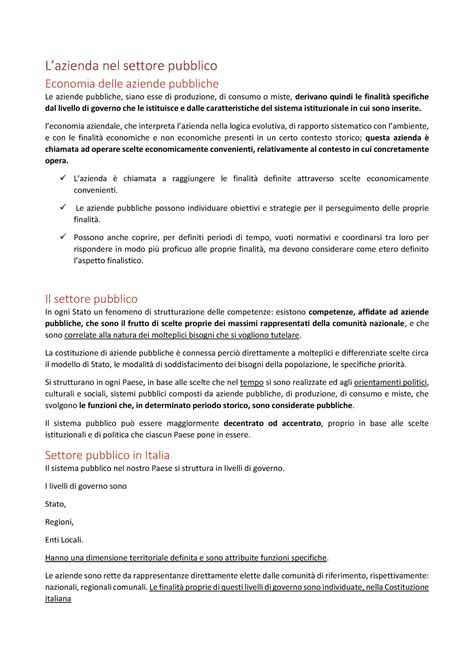 2AP AZIENDE PUBBLICHE Lazienda Nel Settore Pubblico Economia Delle