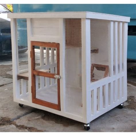 Jual Kandang Kucing Bahan Kayu Cat Room Bisa Custom Indoor Outdoor