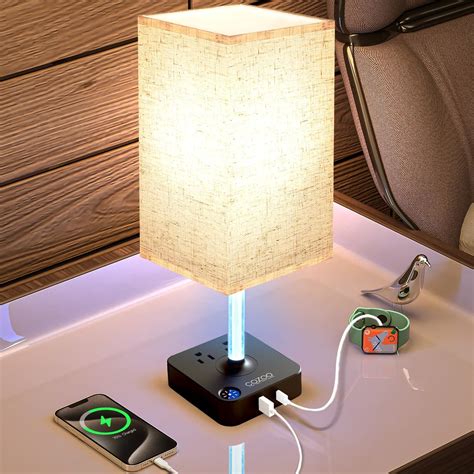 Alimentata Lampe de chevet à contrôle tactile avec port de charge USB C