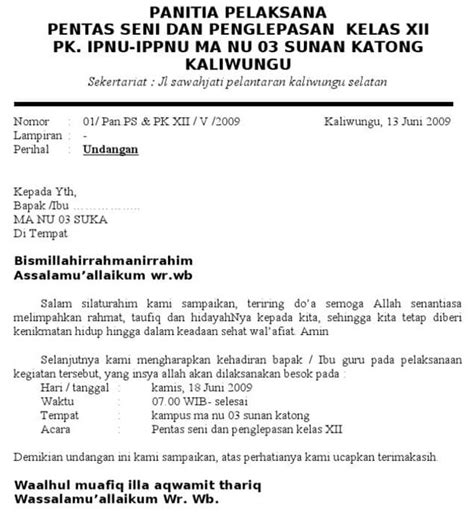 Contoh Surat Undangan Tender Proyek Koleksi Gambar