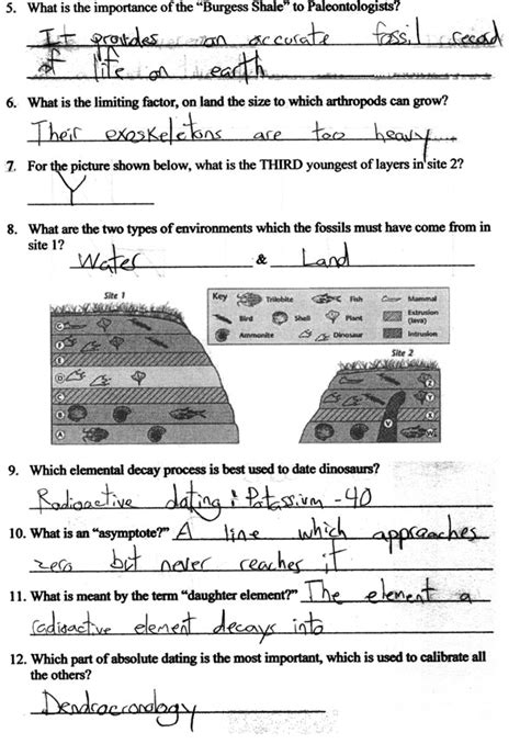 Relative and absolute dating of fossils - Dating