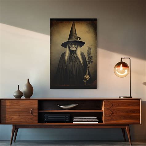 Witch Halloween Scary Wall Art Witch Art Print Dark Art Etsy