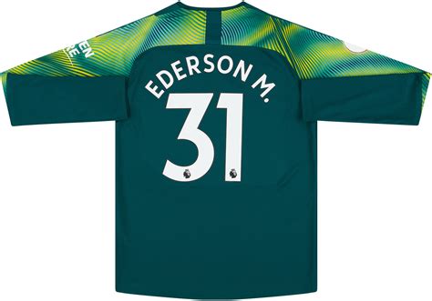 2019 20 Manchester City Match Issue GK Shirt Ederson M 31