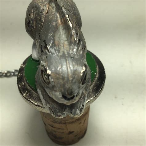 Wtu Pewter Rabbit Cork Stopper Chain And Loop Wine Bottle Wild Things