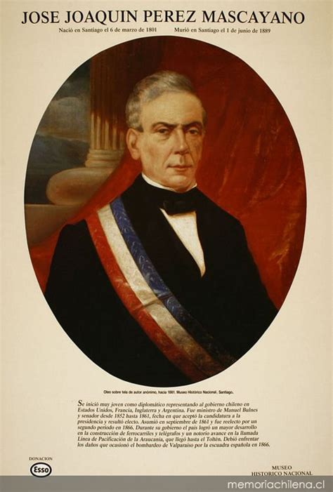 José Joaquín Pérez Mascayano 1861 Memoria Chilena Biblioteca