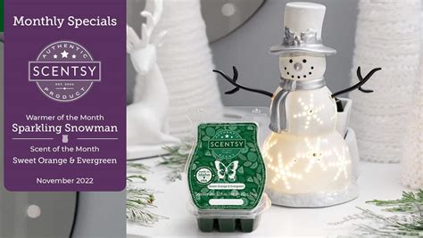 Scentsy November 2022 Warmer Scent Of The Month Sparkling Snowman