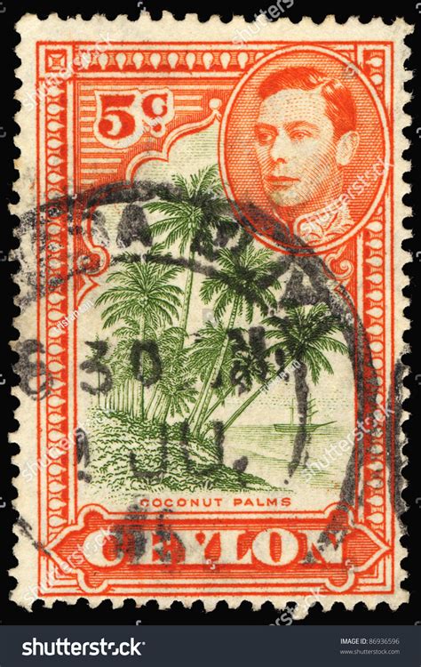 Ceylon Circa A Stamp Printed In The Ceylon Shows Image Of