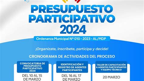 Presupuesto Participativo Basado En Resultados Noticias