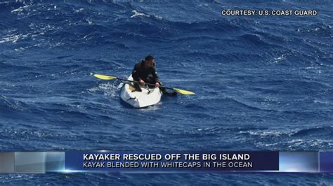 Coast Guard And Fire Crews Rescue Kayaker 6 Miles Off Hawaii Island