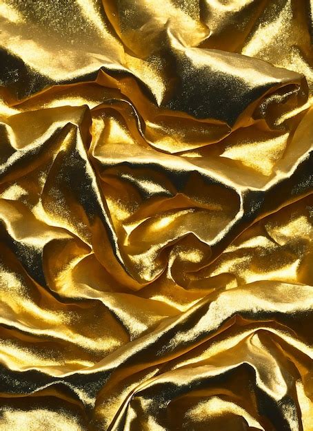 Premium Photo | Gold and black fabric with a gold foil texture.