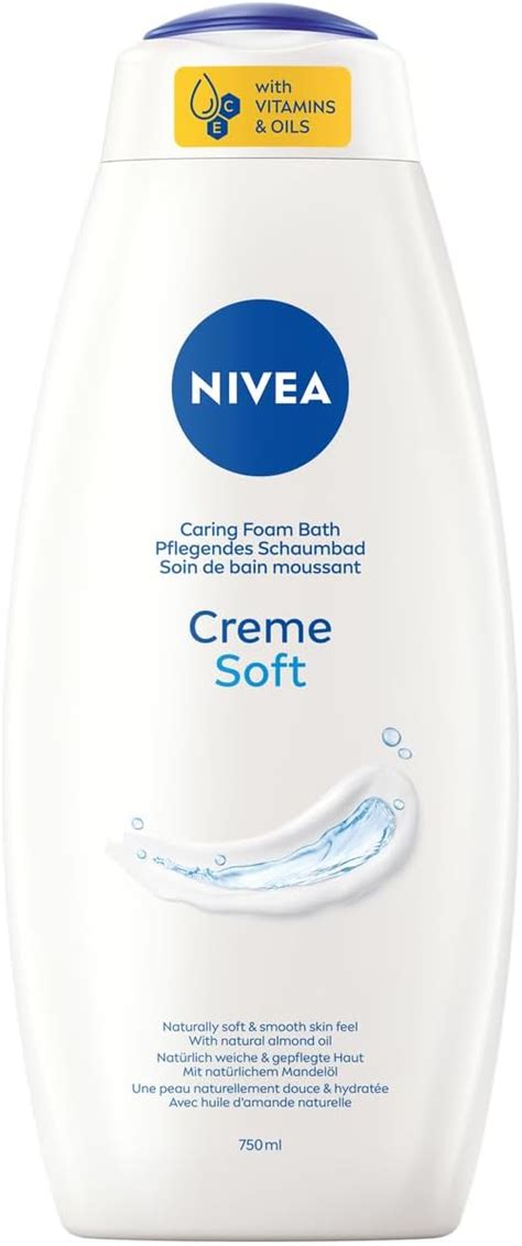 NIVEA Creme Soft Pflegebad pflegendes Schaumbad mit natürlichem