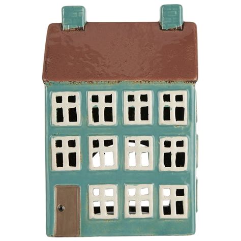 Trouva Ceramic Tealight House With Brown Roof