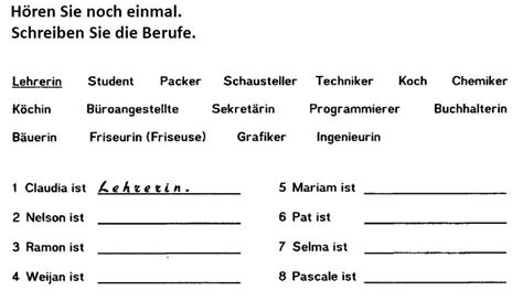 Berufe Hören 2 Online Exercise For Live Worksheets