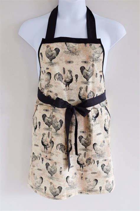 Rooster Apron For Women Chicken Apron Womens Apron Farm Etsy Womens Aprons Rooster Aprons