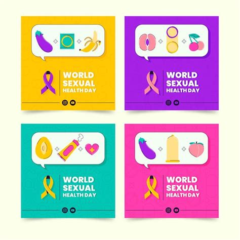 Collection De Publications Instagram Pour La Journée Mondiale De La Santé Sexuelle Vecteur