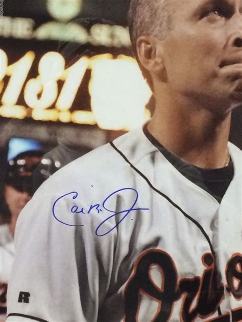 Framed Signed Cal Ripken Jr Baltimore Orioles Photo Jsa Coa