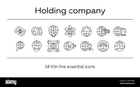 holding company  icon set stock vector image art alamy