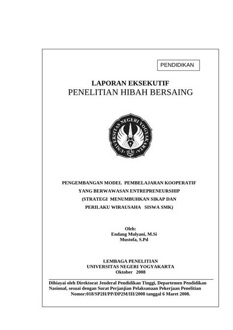 PDF LAPORAN EKSEKUTIF PENELITIAN HIBAH BERSAINGstaff Uny Ac Id Sites