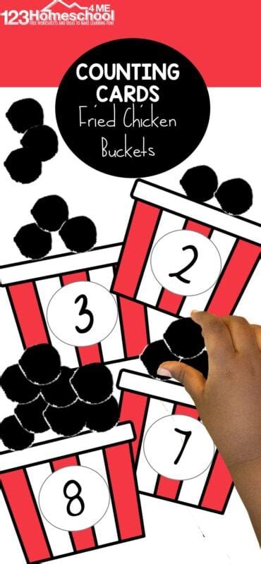 Fried Chicken Counting Activity For Preschoolers