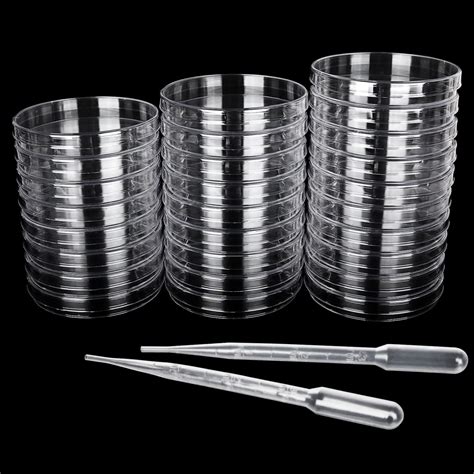 40 PCS Plastic Petri Dishes With Lid 100mm X 15mm Sterile Petri Dishes