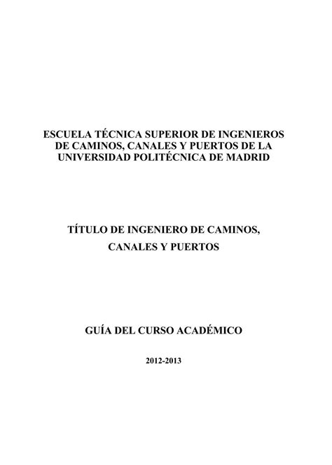 Ingeniero De Caminos Etsi Caminos Canales Y Puertos