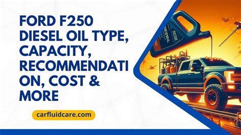 Ford F250 Diesel Oil Type Capacity Recommendation Cost And More