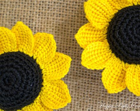 Sunflowers Crochet Weave Crochet