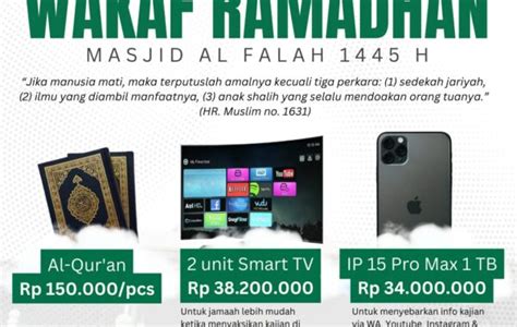 WAKAF PENGECATAN MASJID AL FALAH DAN PERBAIKAN PLAFON Masjid Al Falah