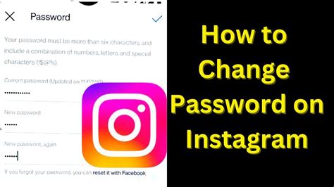 How To Change Instagram Password Youtube