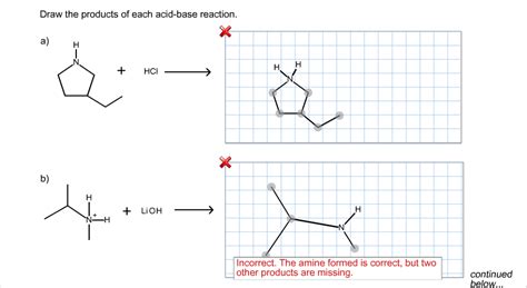 Draw The Products Of Each Acid-base Reaction. | Chegg.com