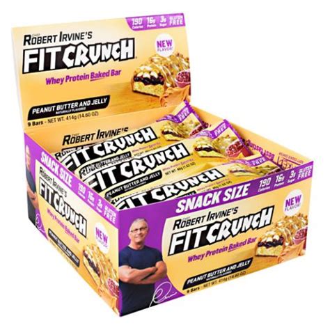 Fit Crunch Bars Fit Crunch Bar Peanut Butter And Jelly 9 Bars Shop Fit Crunch Bars Fit Crunch