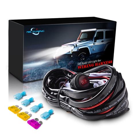 Mictuning Barra De Luz Led Kit De Arn S De Cableado Universal Con