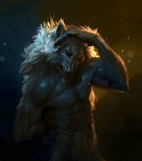 Anthropomorphic Wolf Painting