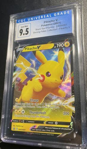 Pokémon SWSH Black Star Promo ULTRA RARE Pikachu V SWSH061 CGC 9 5 eBay