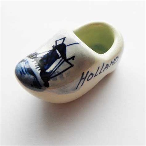 Delftware Holland Shoe Clog Collectible Ornament Retro Collectible