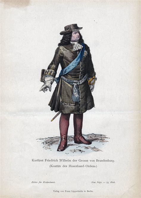 Kurfürst Friedrich Wilhelm der Grosse von Brandenburg Kostüm des