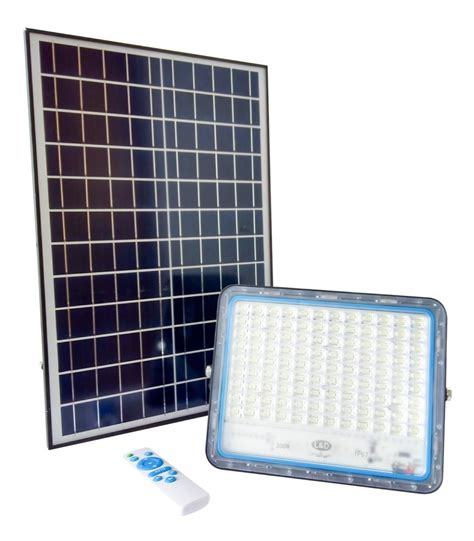 Refletor Led Holofote C Placa Solar 200w Real 20 000 Lumens Mercado