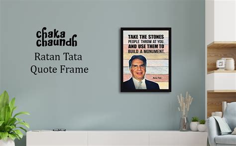 Chaka Chaundh Ratan Tata Quote Frame Motivational Quotes Frames