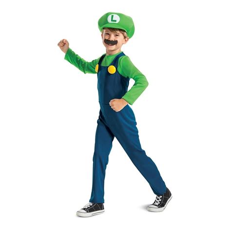 Disfraz Super Mario Bros Nintendo Luigi Talla 4 6 Walmart