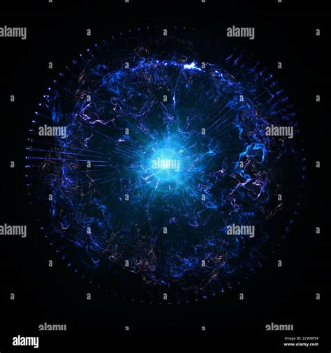 Energy Sphere With Glowing Core Concept For Antigravity Magnetic