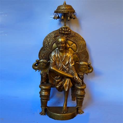 Buy Sai Baba Sitting On Chair Brass Idol