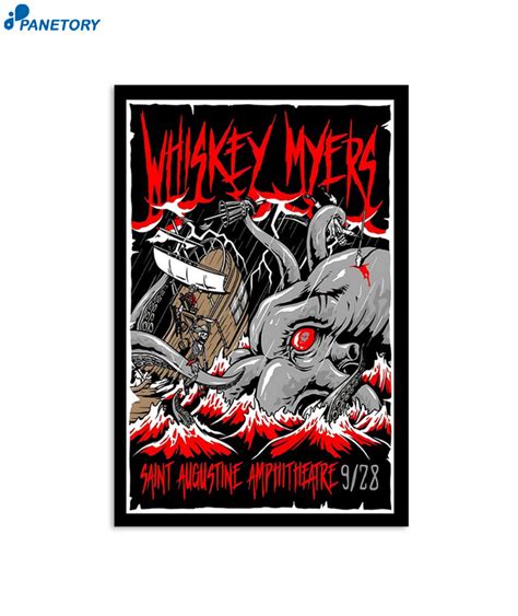 Whiskey Myers September 28 2023 The St Augustine Amphitheatre Poster 2024