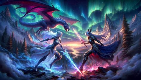 epic battle  dragon  modelsaiart  deviantart