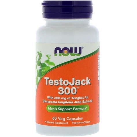 Now foods TestoJack 300 60 вегетарианских капсул купить с доставкой