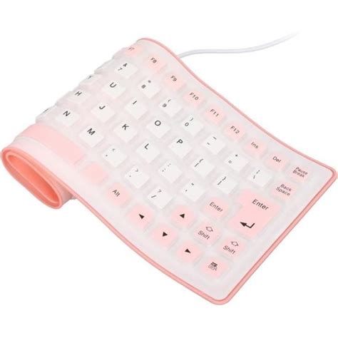 Clavier En Silicone Pliable Usb Filaire Touches Clavier Enroulable