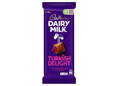 Cadbury Dairy Milk Turkish Delight Milk Chocolate Block 180g