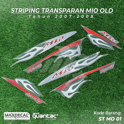 Jual STRIPING TRANSPARAN MAXDECAL MIO STRIPING MIO API STIKER MIO