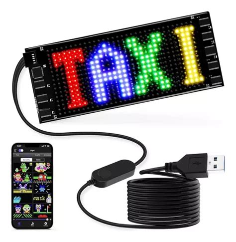 Letrero Led Para Coche Programable Controlado Por Bluetooth Meses Sin