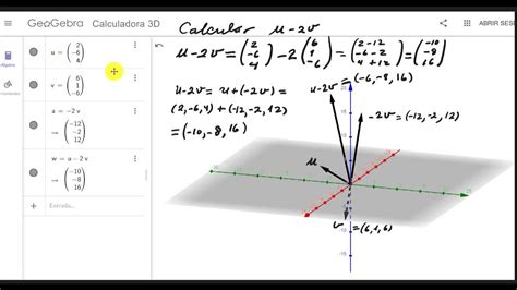 Vectores En R3 Suma Y Multiplicación Por Escalar Con Geogebra Youtube