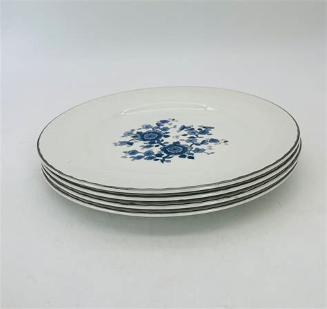 Royal Blue Ironstone Enoch Wedgwood Tunstall Dinner Plates Etsy